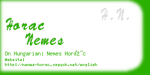 horac nemes business card